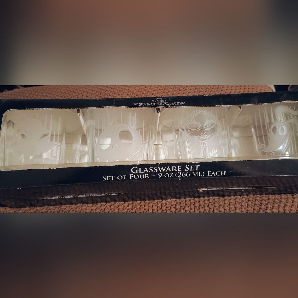 Disney Nightmare Before Christmas Frosted Glassware Set